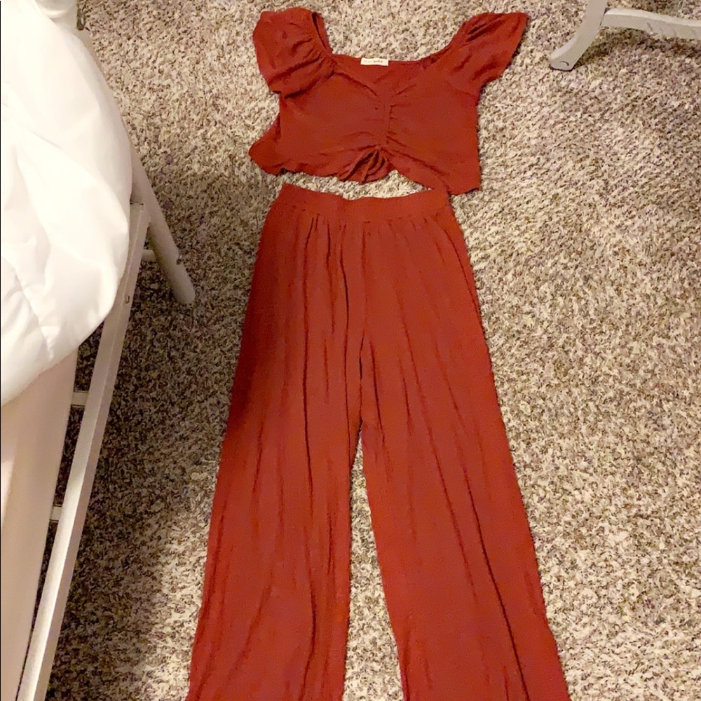 Live To Be Spoiled Crop and Pants Set